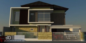 Rumah Bapak Didik Rahmadi di Cilacap, konsep minimalis modern ukuran lahan 15x15