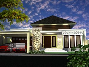 Desain Rumah Bali Modern Bapak Erwin di Cilegon 