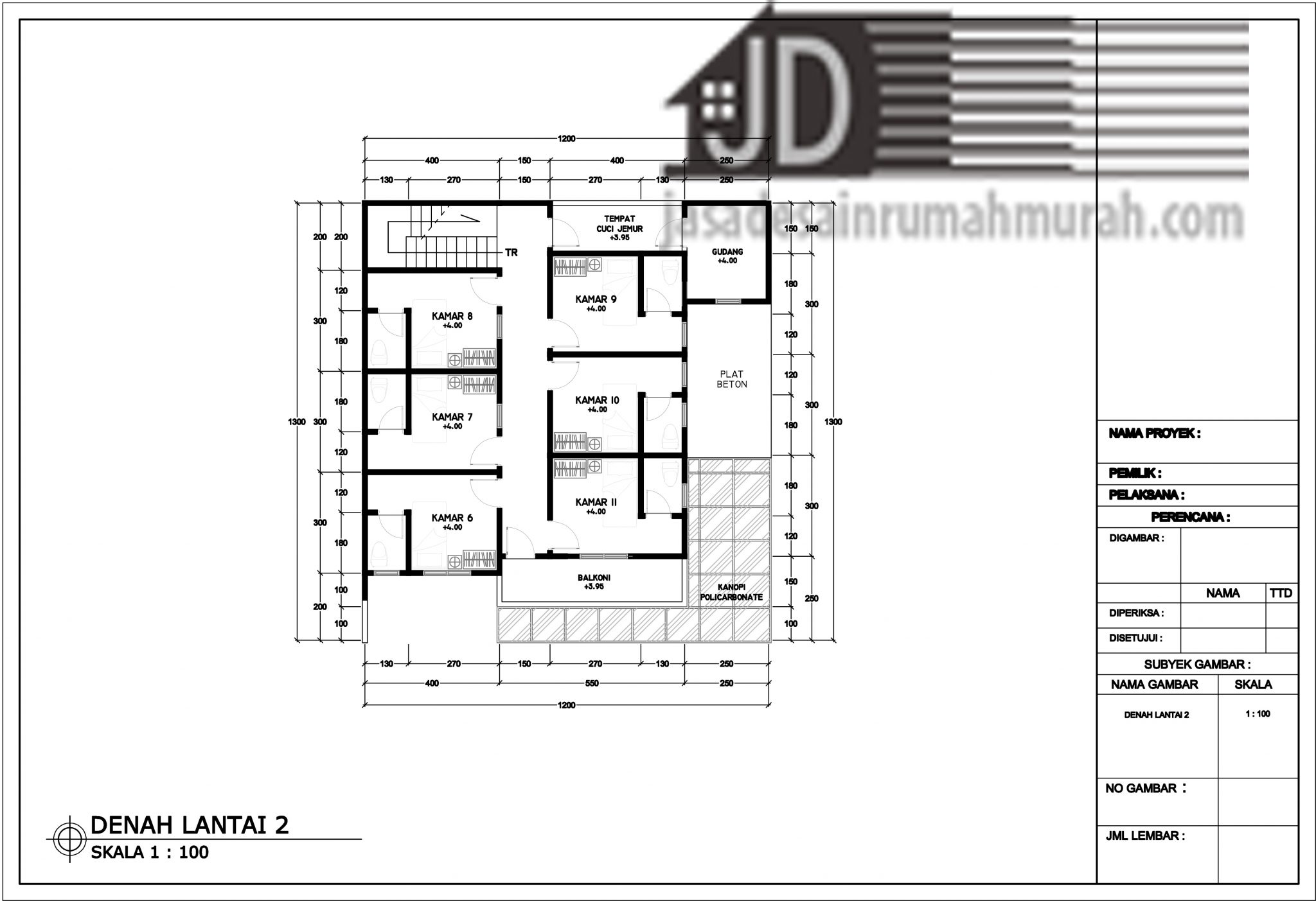 Desain Rumah Kos Bapak Arief Sudibjo Di Jakarta Jasa Desain Rumah