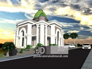 Jasa 3D Desain Masjid 2 Lantai