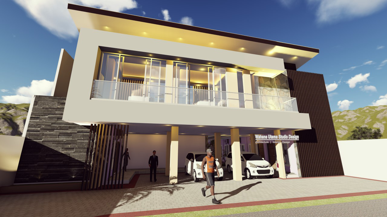 Desain Rumah Kos Modern Kontemporer Mewah 2 Lantai Ibu Ety Husen Akan Dibangun Di Depok Order Kedua