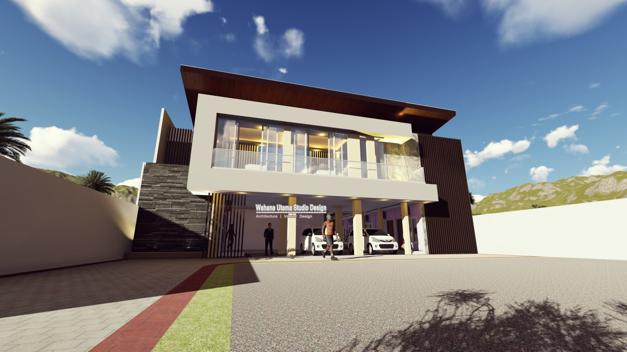 Desain Rumah Kos Modern Kontemporer Mewah 2 Lantai Ibu Ety Husen